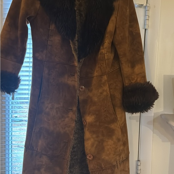 Vintage Faux Fur Babyphat Trench Coat - Picture 6 of 8